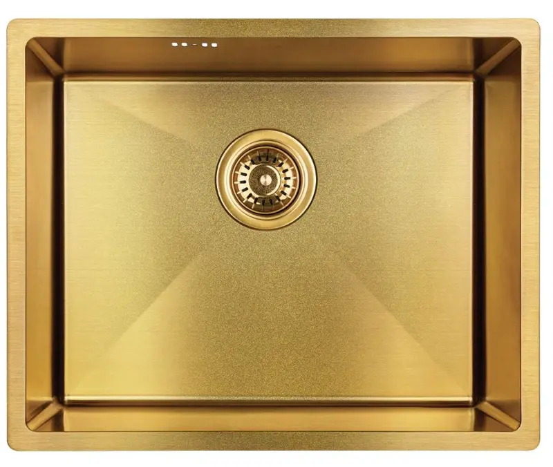 Aquadesign Sinks zlatý nerezový drez zlatá farba PVD gold 50x40 podstavný plochý a nadstavbový 1208957698