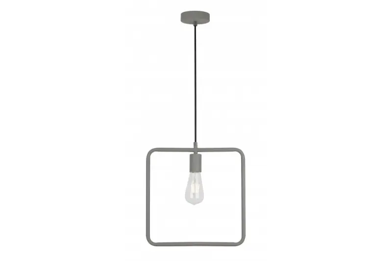 Decor Lija sivá jednopodstavcová štvorcová závesná lampa 2836