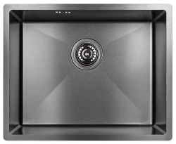 Aquadesign drezy pištoľová farba RVS drez antracitová farba PVD 50x40 podstavba rovná montáž a nadstavba 1208957702