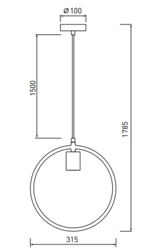 Decór Fija sivá okrúhla jednobodová závesná lampa 2935