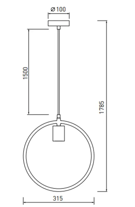 Decor Fija biela okrúhla jednoprvková závesná lampa 2898