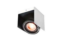 Decor Verso čierno-biela stropná lampa s pohyblivou hlavou, 1 svetelný zdroj 4236