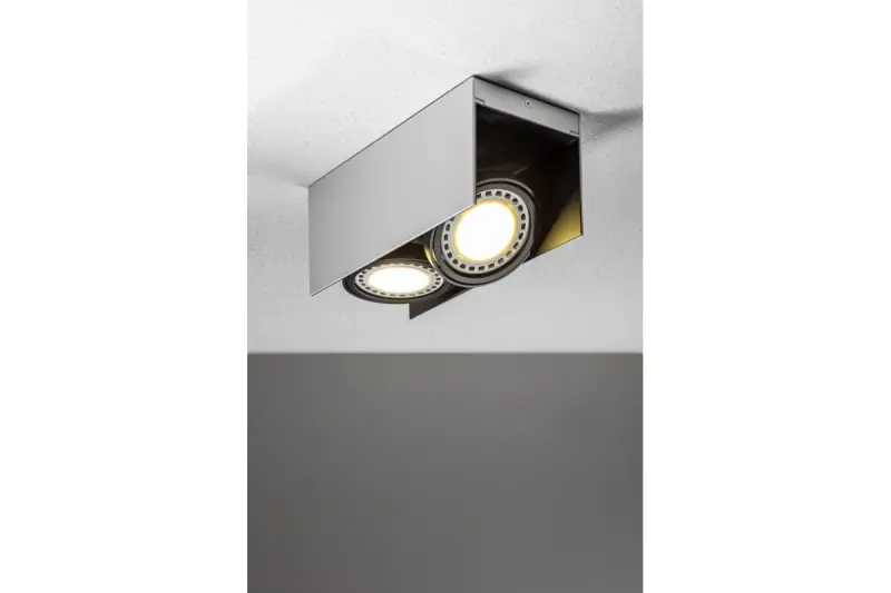 Decor Verso čierno-biela stropná lampa s pohyblivou hlavou 2 svetelné zdroje 4250