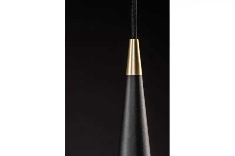 Dekor Evi kónická hliníková závesná lampa čierna 4410