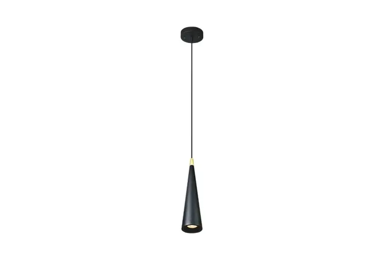 Dekor Evi kónická hliníková závesná lampa čierna 4410