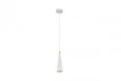 Decor Evi kužeľovitá hliníková závesná lampa biela 4397
