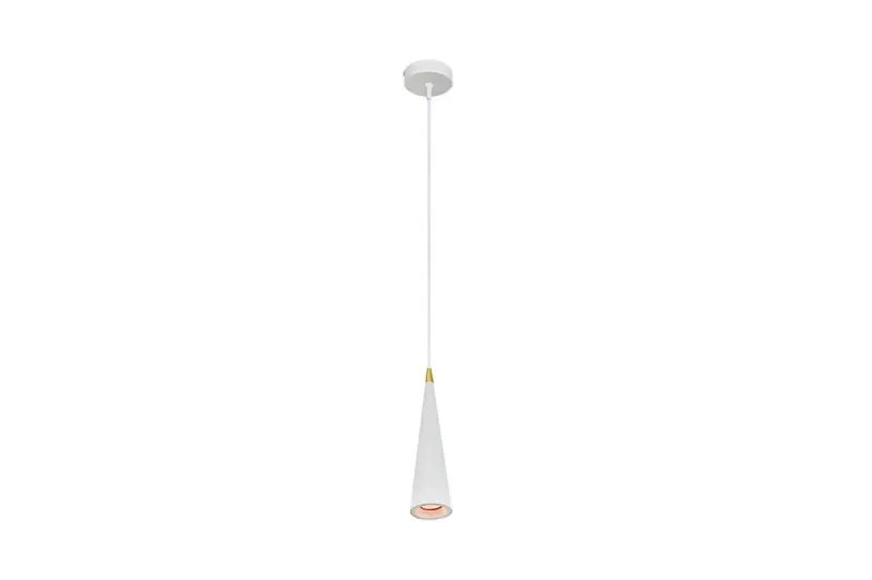 Decor Evi kužeľovitá hliníková závesná lampa biela 4397