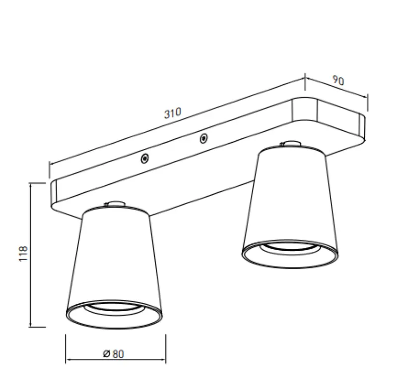 Deco Elli moderné biele stropné svietidlo s 2 svetelnými zdrojmi 4489