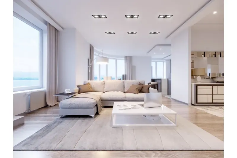 Decor Milo čierna bezrámová stropná zabudovateľná lampa s 2 svetelnými zdrojmi 4755
