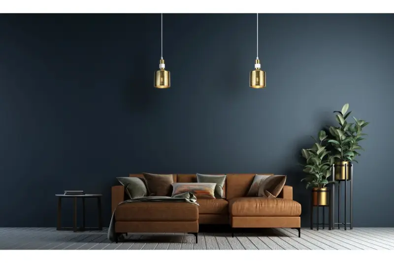 Decor Bellis čierno-zlatá valcovitá závesná lampa s 1 svetelným zdrojom 4666
