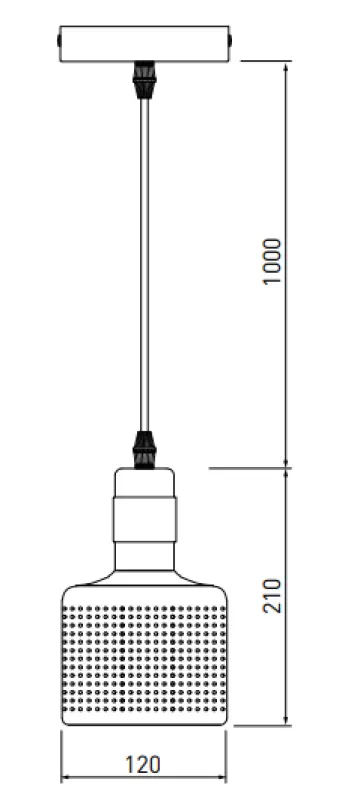 Decor Bellis čierno-zlatá valcovitá závesná lampa s 1 svetelným zdrojom 4666