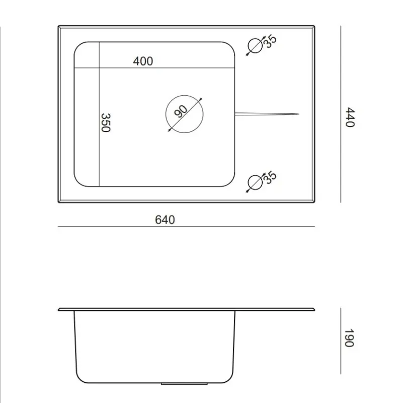 Quadri Glazz vstavaný drez z nehrdzavejúcej ocele so sklenenou odkvapkávacou plochou v čiernej farbe 64x44 obojstranný 1208957864