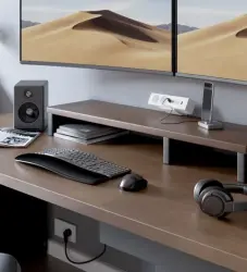 Indux Desk biurko alebo stôl matná biela pena zásuvka (2x) s 1xUSB A, 1xUSB C, 1xRJ45 a 1xHDMI 1208957921