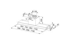 Franke AQ Sense vstavaná jednotka nerezová odsávačka pár 120 cm 305.0657.262