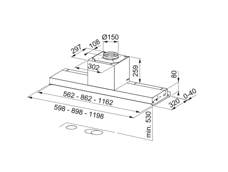 Franke Maris Style Drip Free vstavaný nerezový odsávač pár 90 cm 305.0662.835