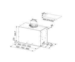 Franke Mythos Box Flush Premium vstavaný matný čierny odsávač pár 86 cm 305.0665.393