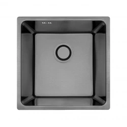 Aquadesign R25 oceľový drez na pracovnú dosku, pod pracovnú dosku a na úroveň pracovnej dosky gun metal 40x40cm 1208958207