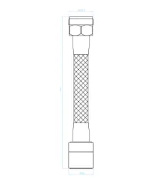 Aquadesign 2-funkčná predĺžená perlátor s flexibilným výtokom 13 cm chróm M22 a M24 1208958229