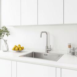Ausmann Inox Square kuchynská batéria s otočným výtokom, celonerezová 1208958309