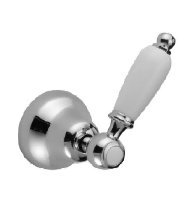 PB klasický vstavaný prepínač 3-cestný s bielou rukoväťou Chróm 1208958347