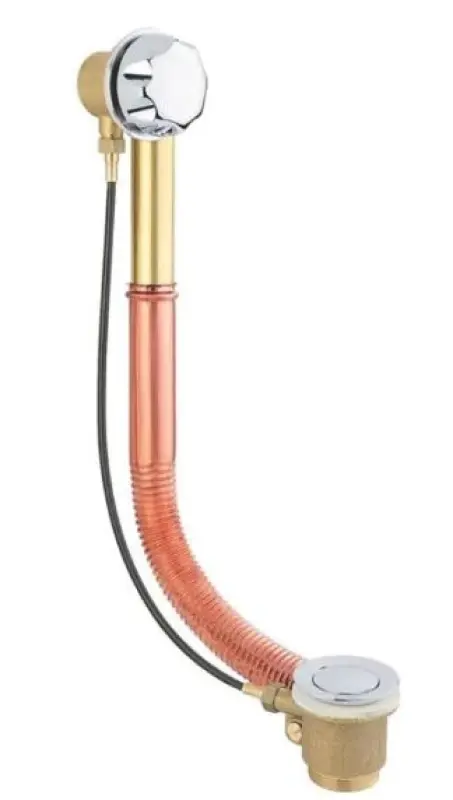 PB odtoková garnitúra Chróm s otočným gombíkom na prepad pre vstavané vane 1208958380