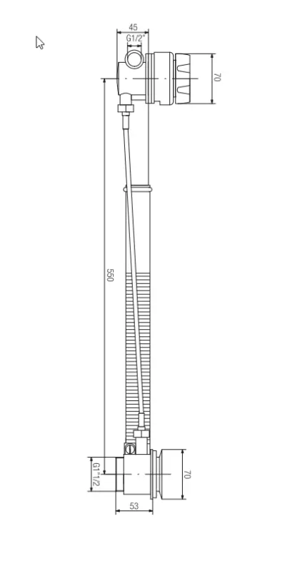 PB odtok vane z nerezovej ocele s prepadom vane a kombináciou plnenia vane 1208958389