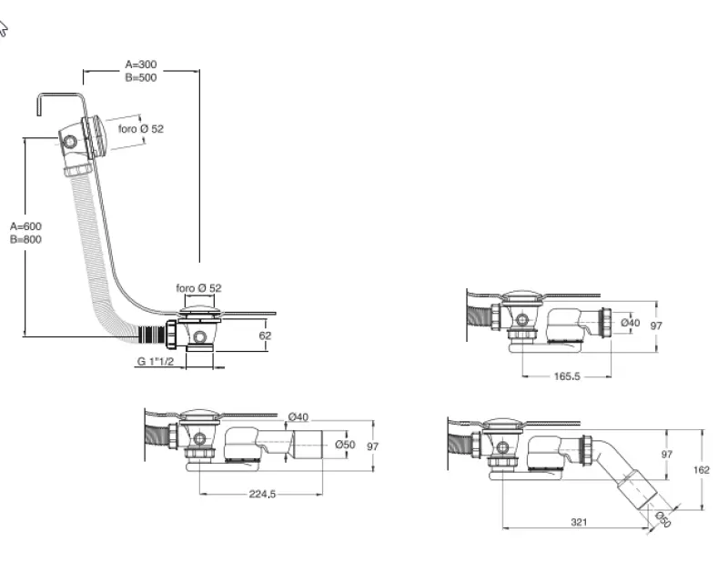 Waterevolúcia badoverloop s push to open Gun Metal 1208958403