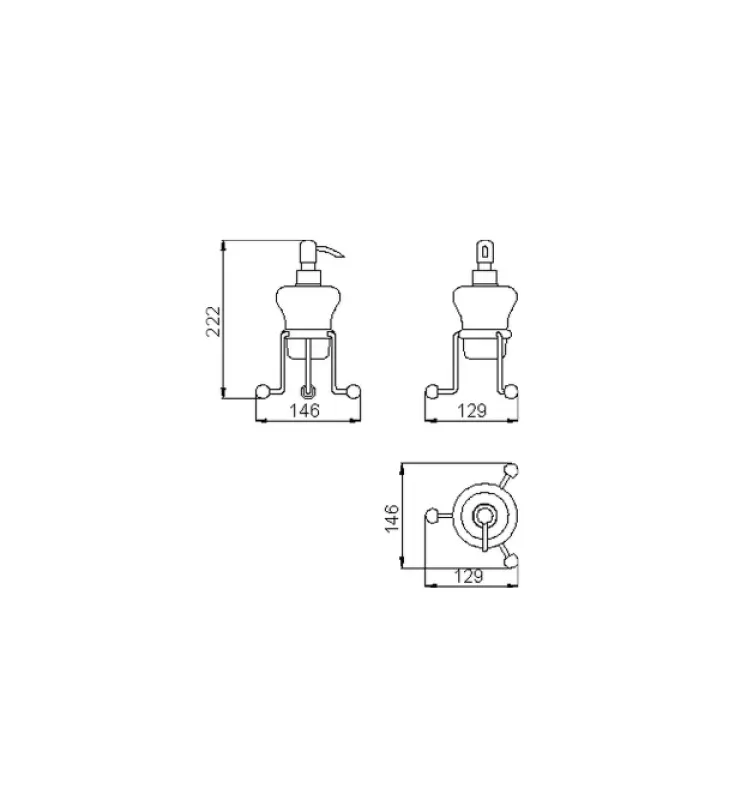 Huber Croisette Klasický Dávkovač Mydla Bronz-Keramika 4030.01H.BA