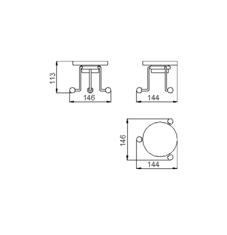 Huber Croisette Klasický Držiak na Mydlo Nerez-Keramika 4028.01H.AC