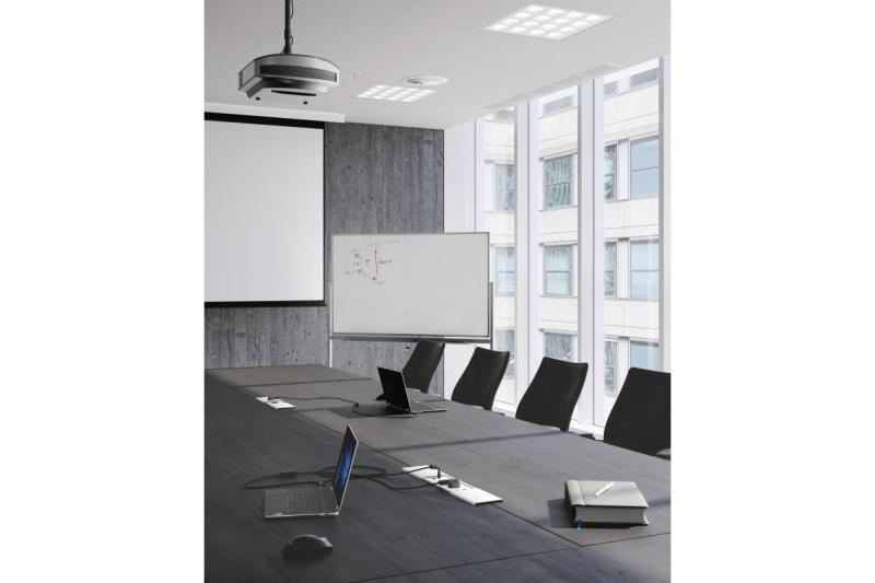 PRESTINO zapustený predĺžovací kábel pre pracovný stôl, 2x francúzska zásuvka, USB A+C, RJ45, HDMI, kábel 1,5 m, strieborný 1208958675