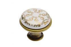 Porcelánová kľučka 728-J4 antická mosadz C-Orient Gold 1208959152
