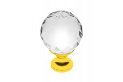 Gombík Zamak Crystal Palace A 30mm zlato + KRISTÁL 1208959266