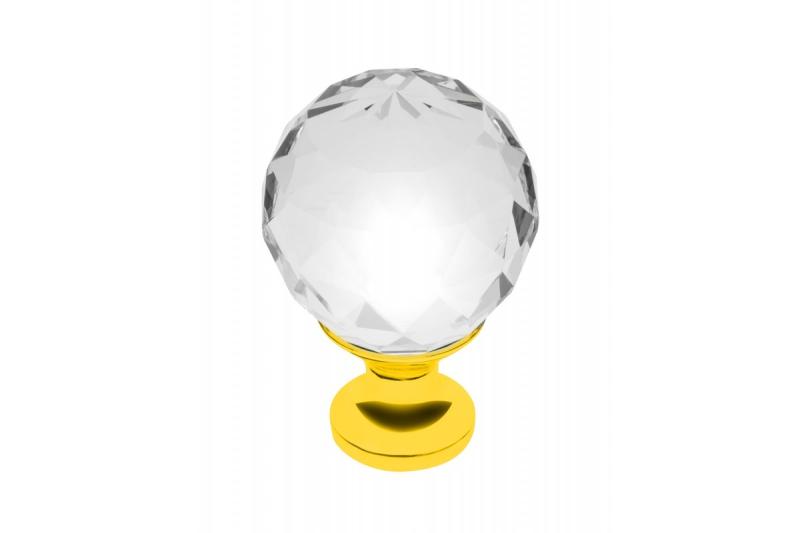 Gombík Zamak Crystal Palace A 30mm zlato + KRISTÁL 1208959266