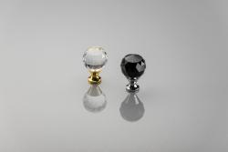 Gombík Zamak Crystal Palace A 30mm chróm + ČIERNY KRISTÁL 1208959267
