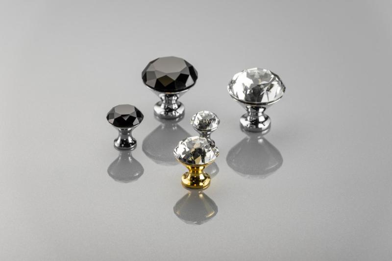 Gombík Zamak Crystal Palace B 20mm chróm + CRYSTAL 1208959269