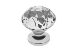 Gombík Zamak Crystal Palace B 30mm chróm + CRYSTAL 1208959272