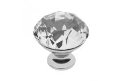 Zamaková gombík Crystal Palace B 40 mm chróm + CRYSTAL 1208959275