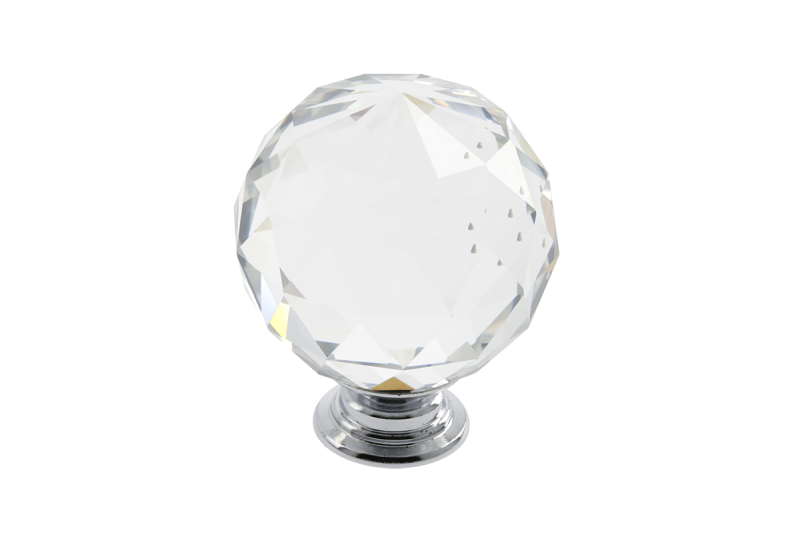 Gombík Crystal Palace J 30 mm (chróm + KRISTÁL) Priemysel 1208962333