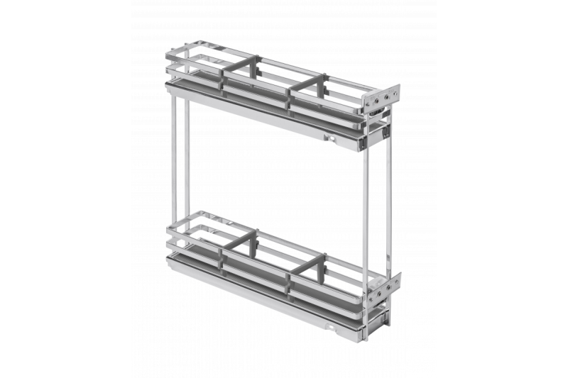 Side cargo basket MovixPro, 2 shelves, for 200mm cabinet, without slides, chrome 1208962396
