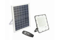 Solárna LED reflektorová lampa BRAVOS, 100W, 1000lm, 6400K, IP65, 120°, solárny panel, diaľkové ovládanie, 3y 1208962681