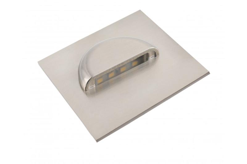 LED schodiskové svietidlo ESCADA KA DC12V štvorcové priehľadné tienidlo 0,8W 70lm 4000K inox kábel 150cm