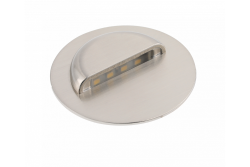 LED schodiskové svietidlo ESCADA OA DC12V okrúhly priehľadný kryt 0,8W 70lm 4000K inox kábel 150cm
