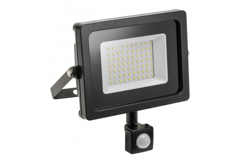 LED reflektor iNEXT so senzorom pohybu 50W 4000lm, PF>0,9, RA>80, IP65, 120°, 6400K, čierne telo 1208962862