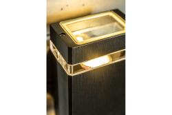 Decoračná nástenná svietidlo s dvomi smermi NESSA GU10 MAX.2x50W IP54 AC220-240V 50/60Hz čierna. 1208963007