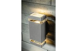 Dekoratívne nástenné svietidlo s dvomi smermi NESSA GU10 MAX. 2x50W IP54 AC220-240V 50/60Hz sivá. 1208963008
