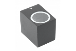 Svetelný dekoratívny nástenný panel s jednosmerným svietením TIAGO KW GU10 MAX.35W IP54 AC220-240V 50/60Hz čierny. 1208963206