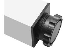 Štvorcová 60mm hliníková noha stola 71cm vysoká + 3cm nastaviteľná na výšku 1208963491