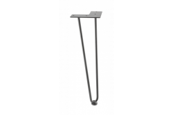 Hairpin ARTO noha s pätkou, 2 tyče, 10 x 406 mm, čierna 1208963519