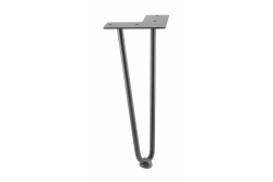 Háčiková noha ARTO s podložkou, 2 tyče, 12 x 304 mm, čierna 1208963524