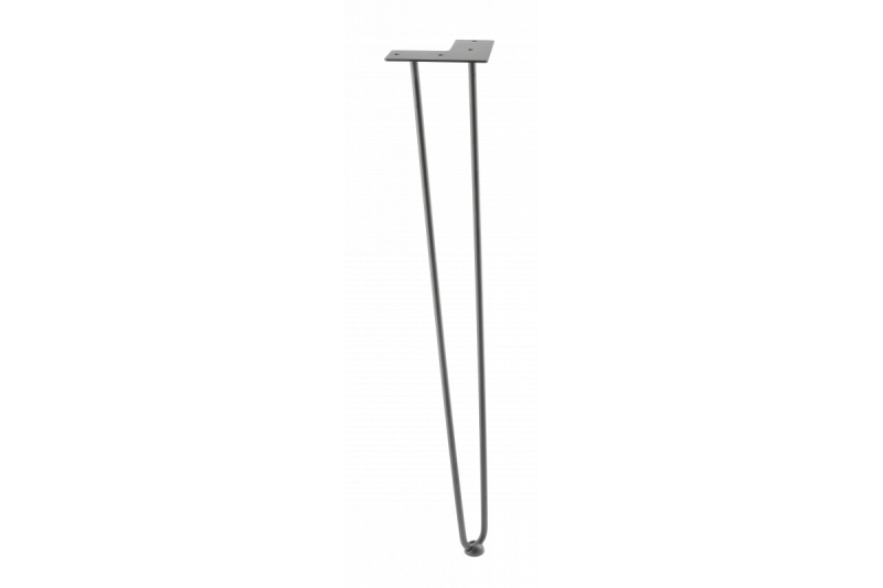 Hairpin ARTO leg with foot, 2 rods, 12 x 711 mm, black 1208963526